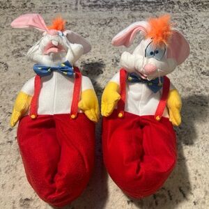Roger Rabbit Slippers Vintage 1987 Adult Size Large Who Framed Roger Rabbit?